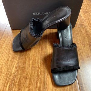 Bernardo Black Leather Mules